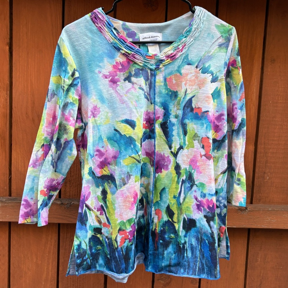 Alfred Dunner Multicolor Floral Top